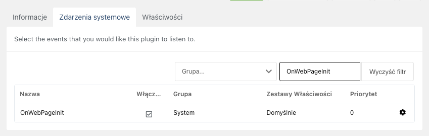 modx OnWebPageInit