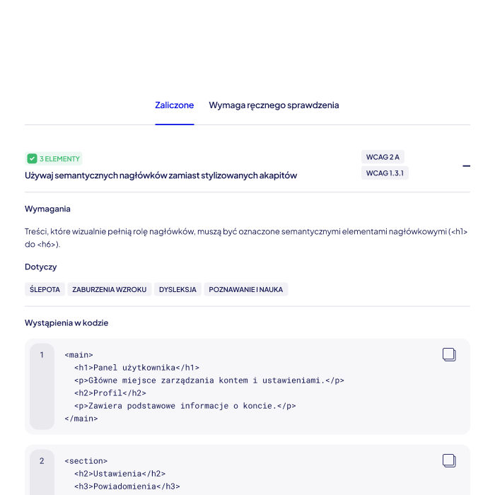 Wynik audytu automatycznego